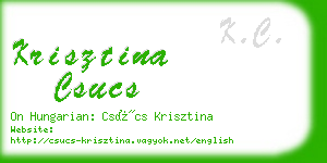 krisztina csucs business card